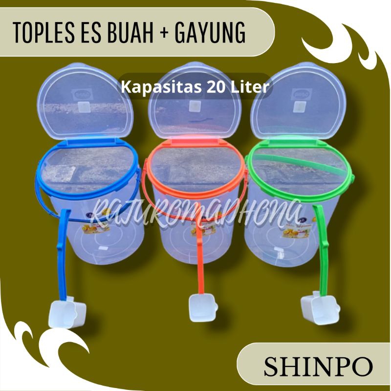 SHINPO - TOPLES ES BUAH + GAYUNG 20 LITER / TOPLES ES BUAH / TEMPAT ES KELAPA