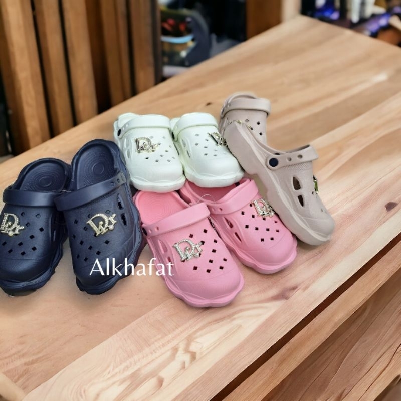 sendal baim kodok cewek dior ringan karet eva