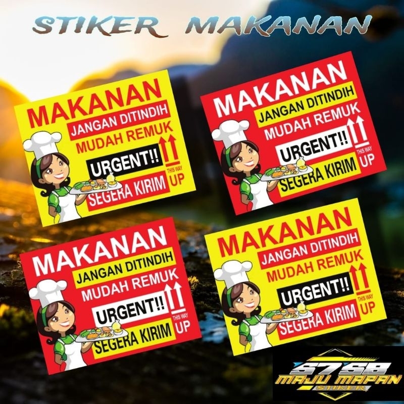 (100pcs)STIKER CROMO BUAT MAKANAN/ STIKER MAKANAN
