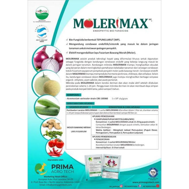 LyLt MOLERIMAX Bio Fungisida Hayati Organik Busuk Umbi Bawang Merah