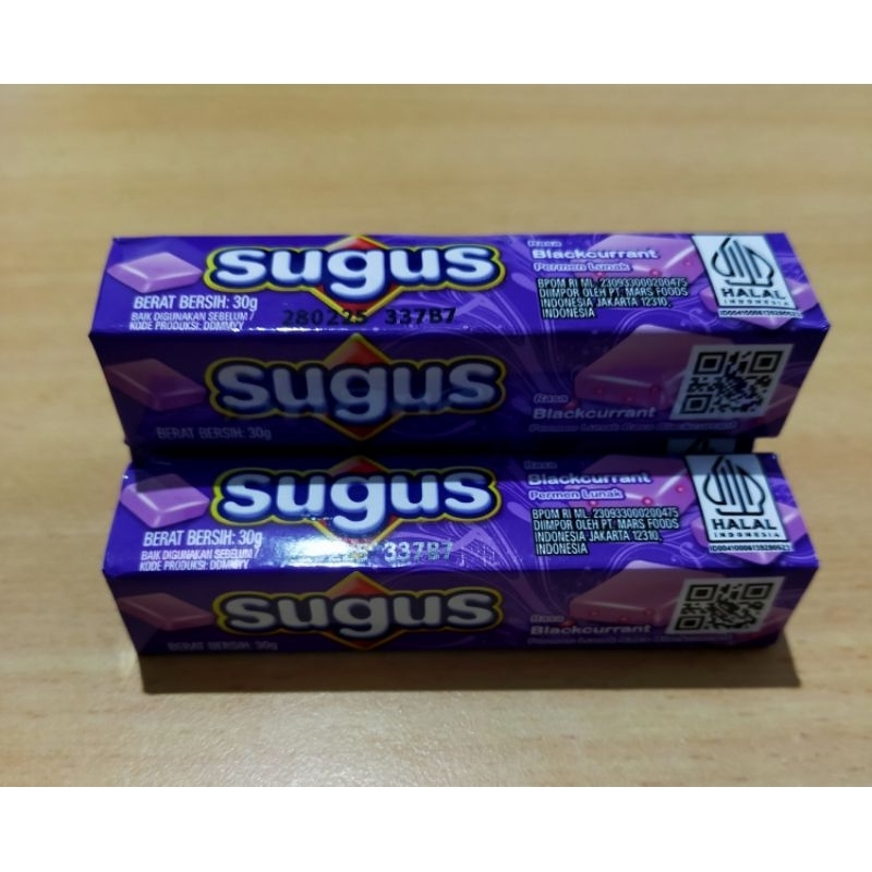 

Permen SUGUS Stik Blackcurrant 30g 1pak isi 24pcs