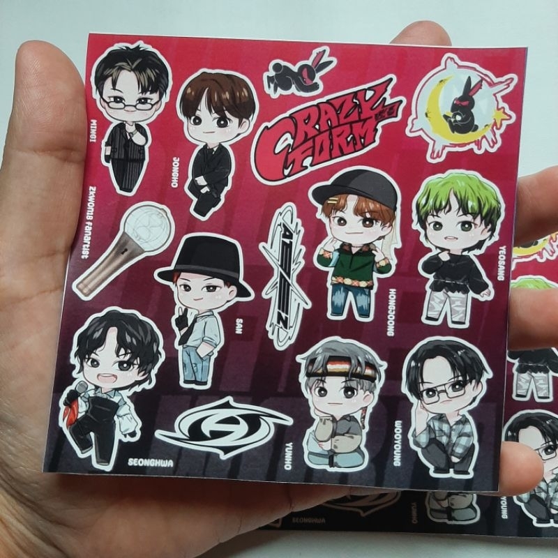 

Sticker Chibi ATEEZ CRAZY FORM Fanart by zkwon18 fanartist