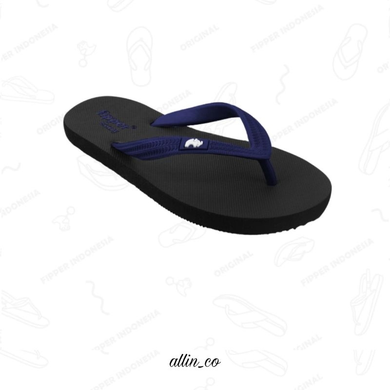 SANDAL FIPPER COMFY BLACK BLUE