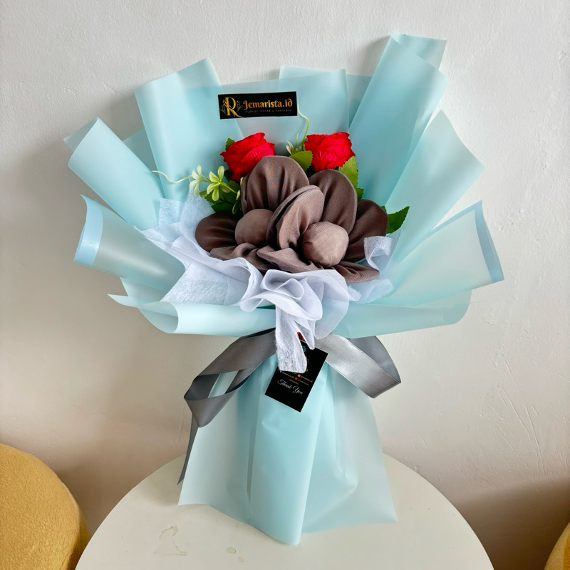 Buket Hijab Buket Bunga Buket Hijab Segiempat/pashmina