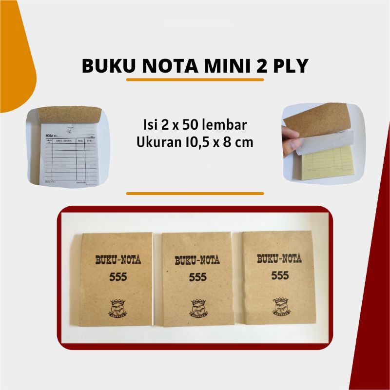 

COD Joy KTB Nota Mini 1Ply 2Ply Kraft Rangkap 1 & 2 Nota Kecil
