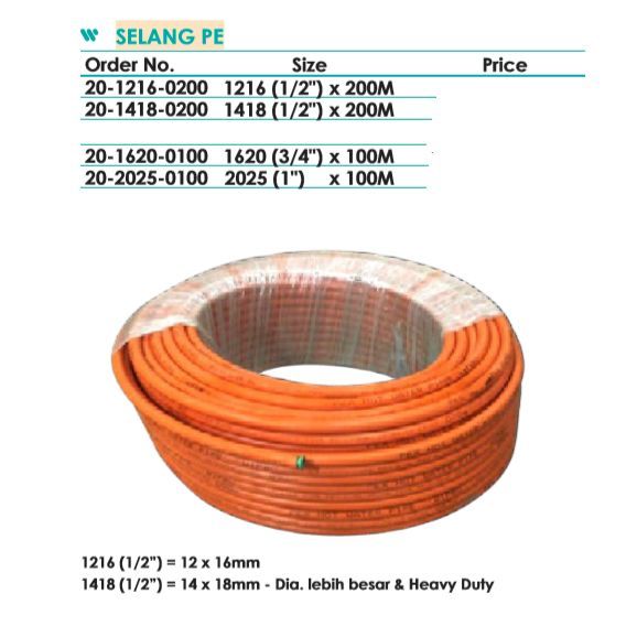 

Selang Air Panas 1/2" 1216 Selang PE Pipa Air Panas Ripeng Rifex Pex