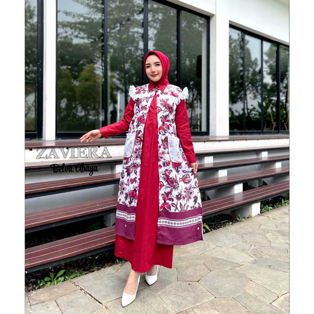 zaviera abaya dress set outer belva