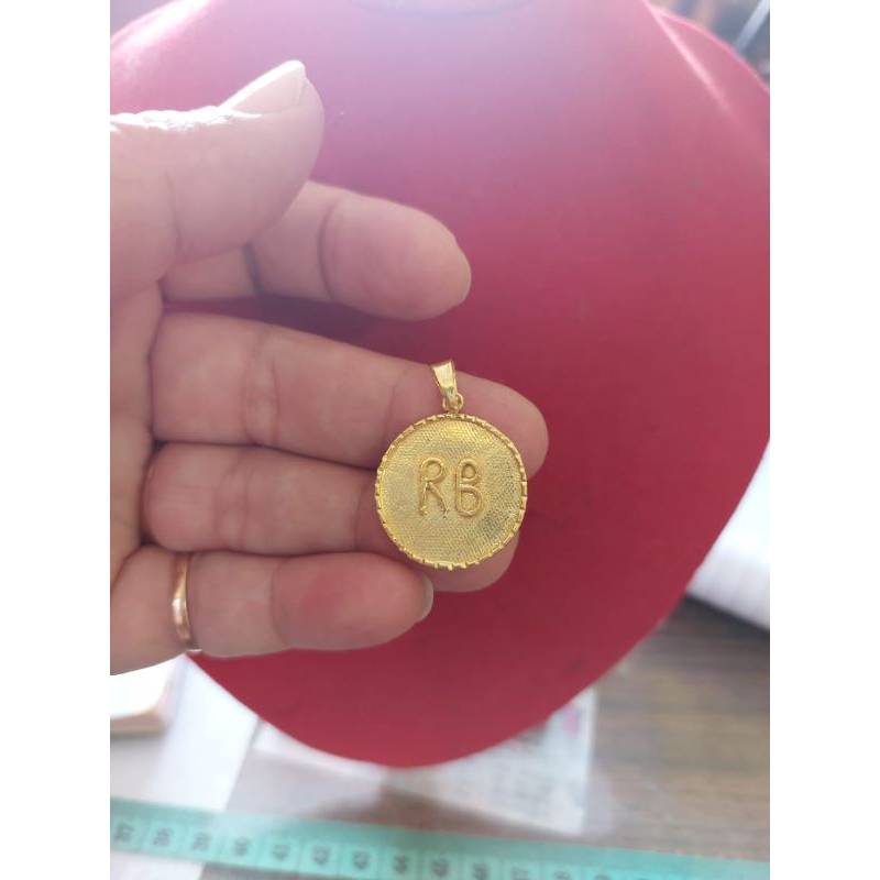 24k liontin koin huruf emas tua kadar 99.99%