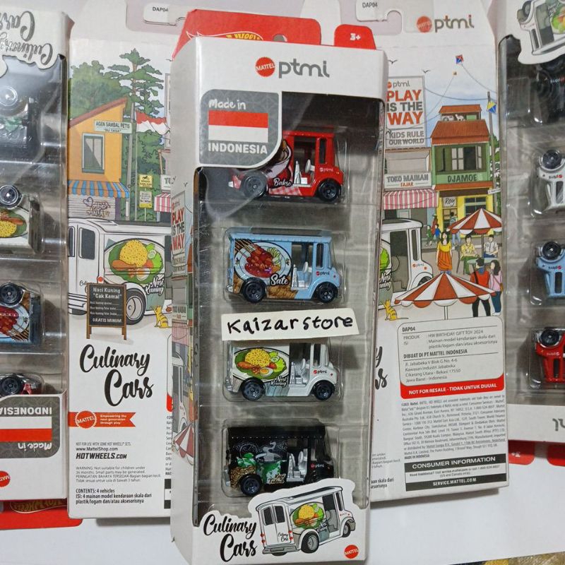 Hotwheels ptmi 2024 HW Birthday Giftpack Toy Culinary Cars Limited Edition Mattel