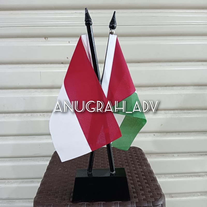 

bendera meja bendera negara ready stok + tiang silang kayu