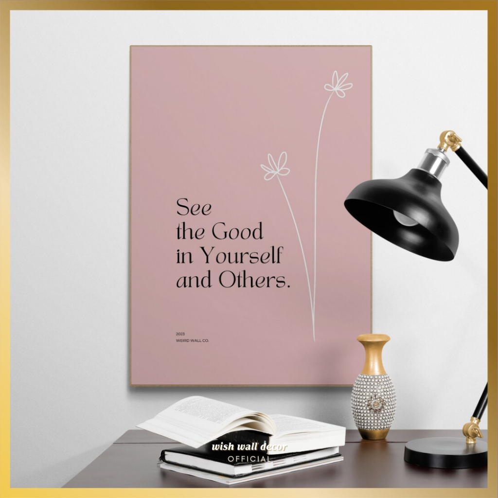 Dekorasi Dinding Abstrak 28x40 cm untuk Ruang Tamu Soft Pink - Dekorasi Rumah Minimalis - Hiasan Din