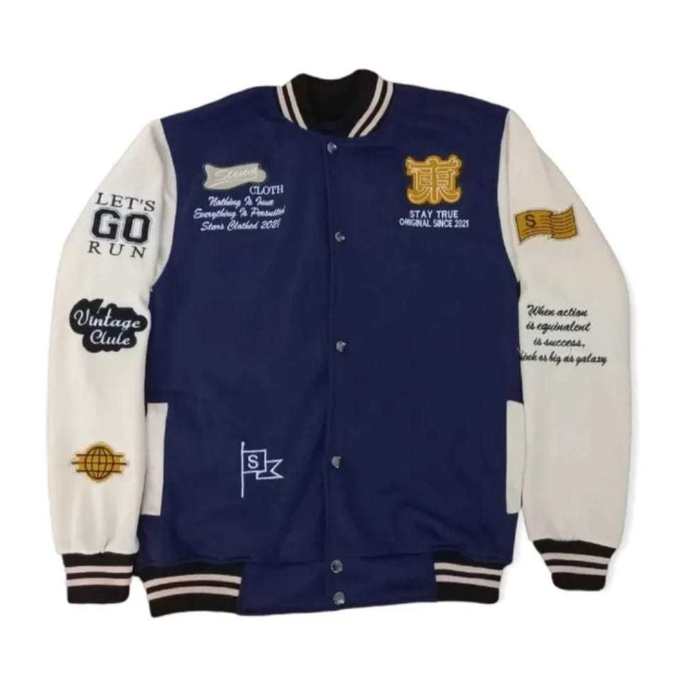 Jaket Baseball Varsity Pria Terbaru Keren Distro Cowok Kekinian Sweater Warna Hitam Maroon Suiter Su