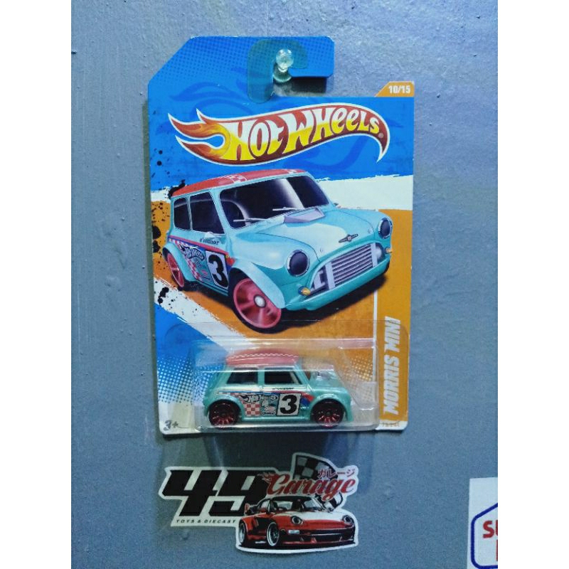 Hot Wheels Morris Mini 'Track Stars' Light Blue 2011