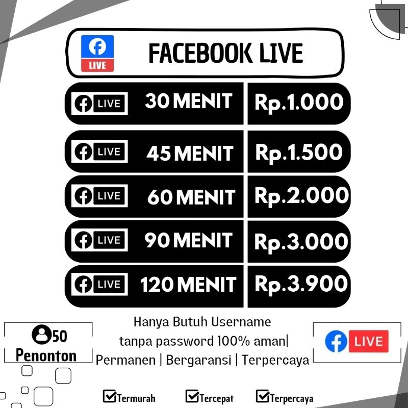 Jasa Penonton Live Facebook Termurah terpercaya
