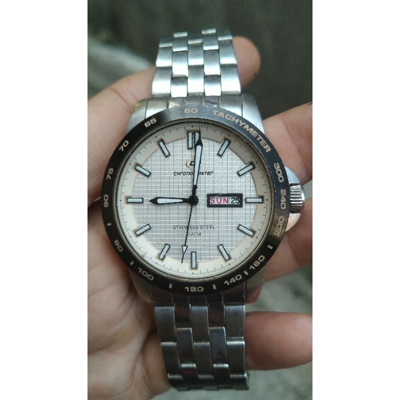 jam tangan analog standar chronomaster second bekas original