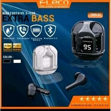 Hf/headset bluetooth TWS fleco OWS 03 Transparan