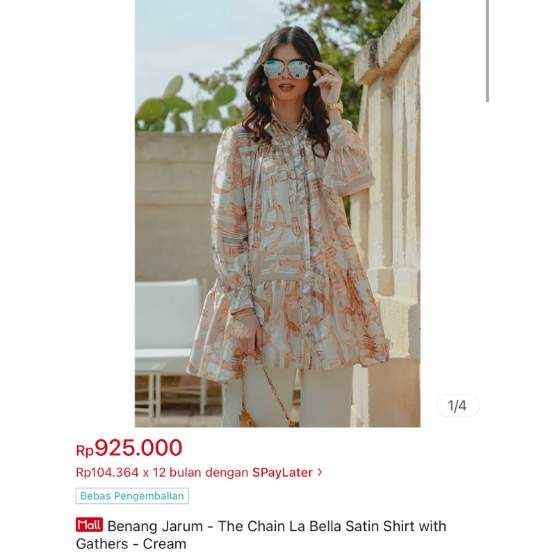 Benang Jarum - The Chain La Bella Satin Shirt