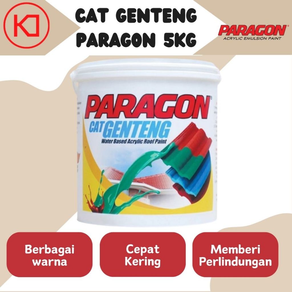 CAT GENTENG PARAGON WATER BASED ACRYLIC 4 KG