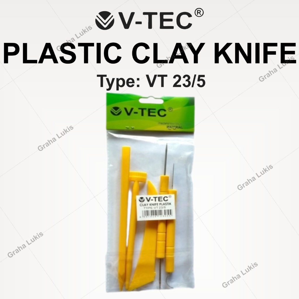 

V-TEC Alat Clay Knife Plastik VT23/5 | Clay Tool