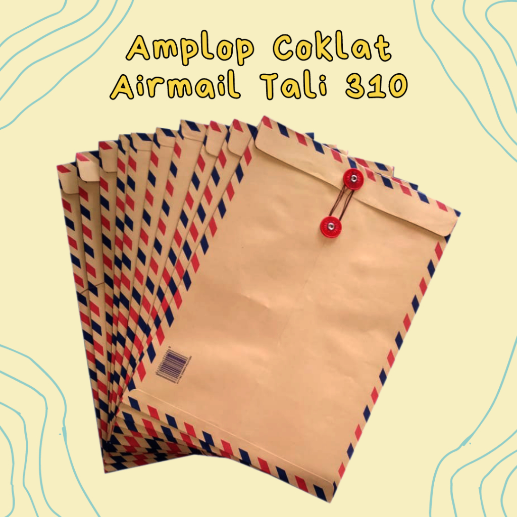 

Amplop Coklat Airmail Tali Folio 310