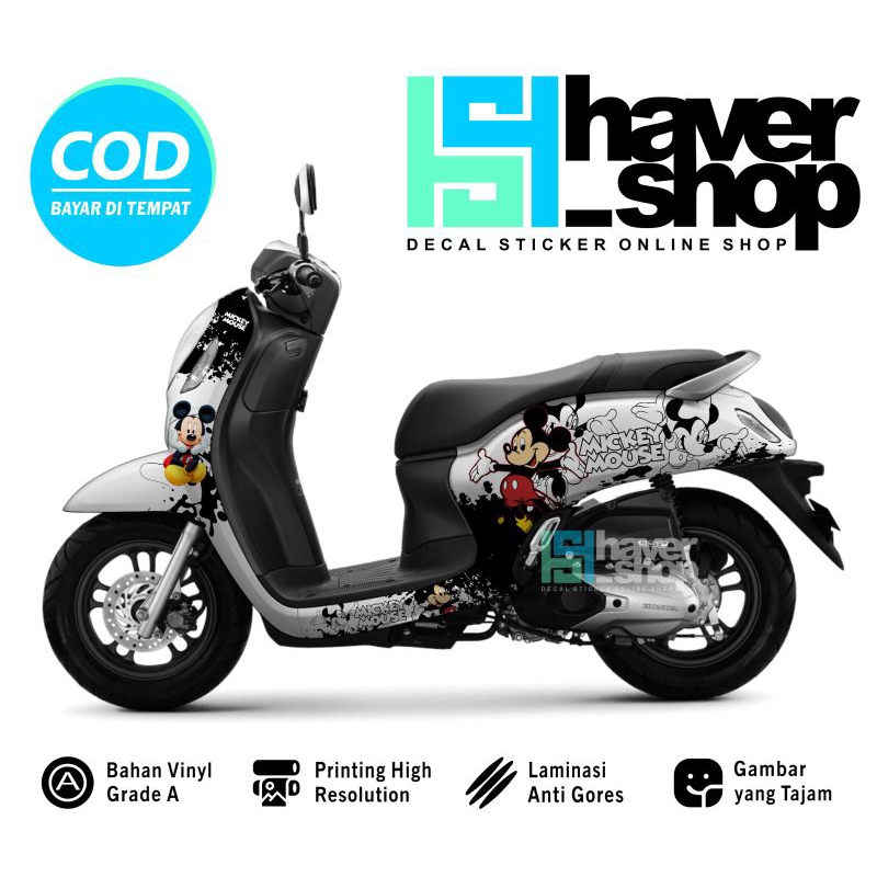 Sticker Decal Scoopy Motif Mickey Mouse Full Body