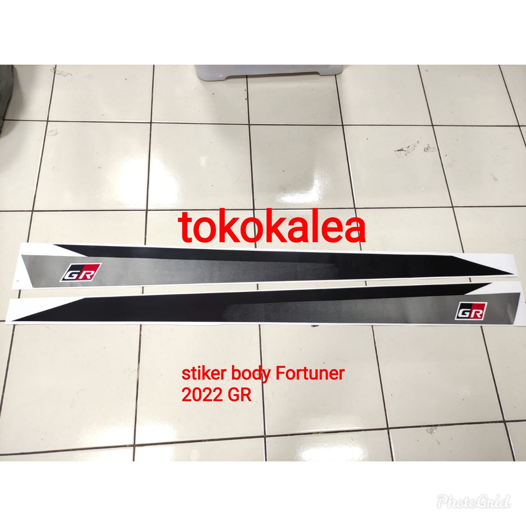 Stiker body mobil toyota all new fortuner 2022 GR warna hitam sticker body fortuner GR 2022