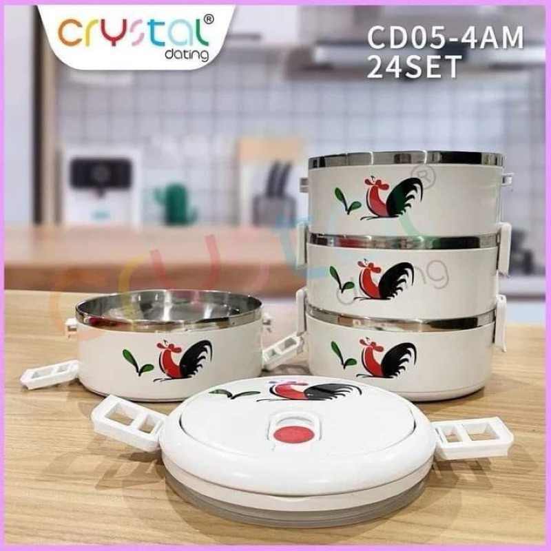 Rantang Ayam Jago 4 Susun Stainless Steel