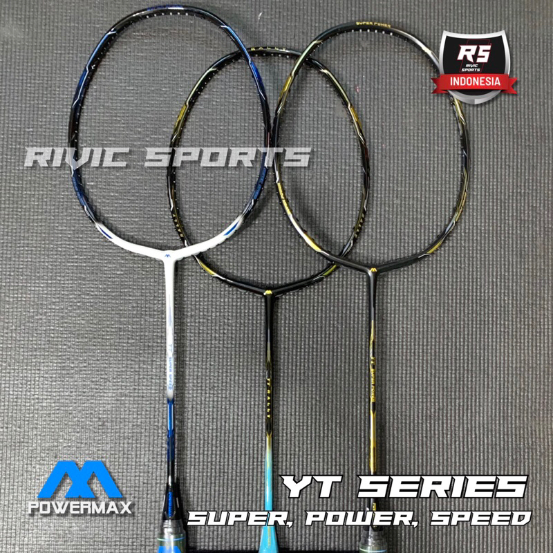 Raket POWERMAX YT SUPER 33LBS + FREE TAS SERUT Power Max Raket Badminton Original 100%