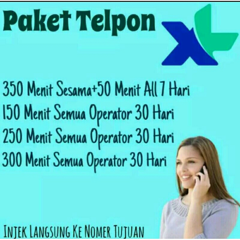 PAKET NELPON XL ALL OPERATOR MURAH HARIAN MINGGUAN BULANAN 7HARI 30HARI 90HARI/ Paket TELPON XL Unli