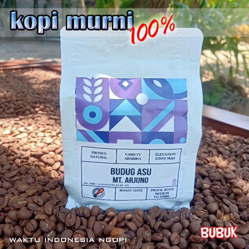 

Kopi bubuk murni premium "BUDUK ASU MT. ARJUNO