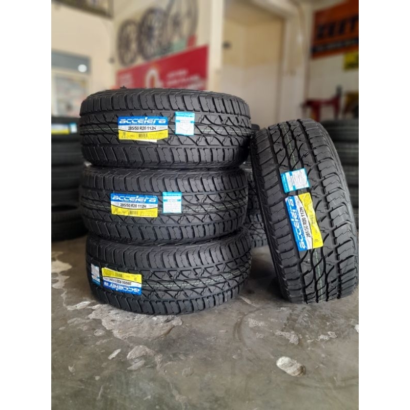 Jual Ban Mobil R20 285 50 Omikron a/t Accelera Ban Semi Ring 20 285 / 50 Tubeless Radial Pajero Fortuner Hilux Ford Ranger Dmax