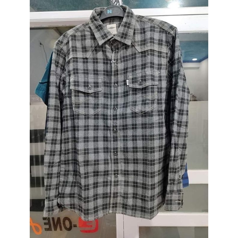 Used Jeans kemeja flanel pria lengan panjang BSGP-07