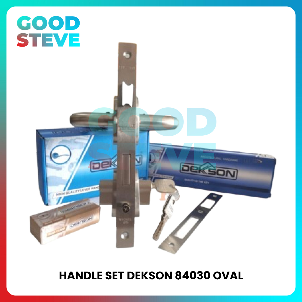 HANDLE SET DEKSON 84030 OVAL ( ALUMUNIUM )