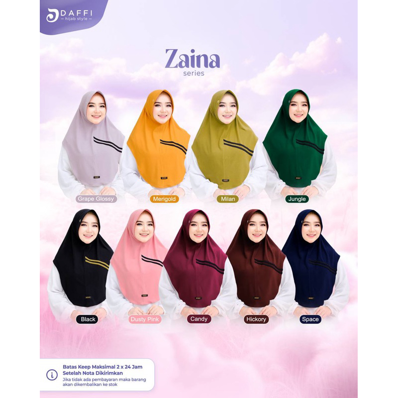 ZAINA DAFFI HIJAB SIMPLE DAILY JILBAB DAFFI ORY