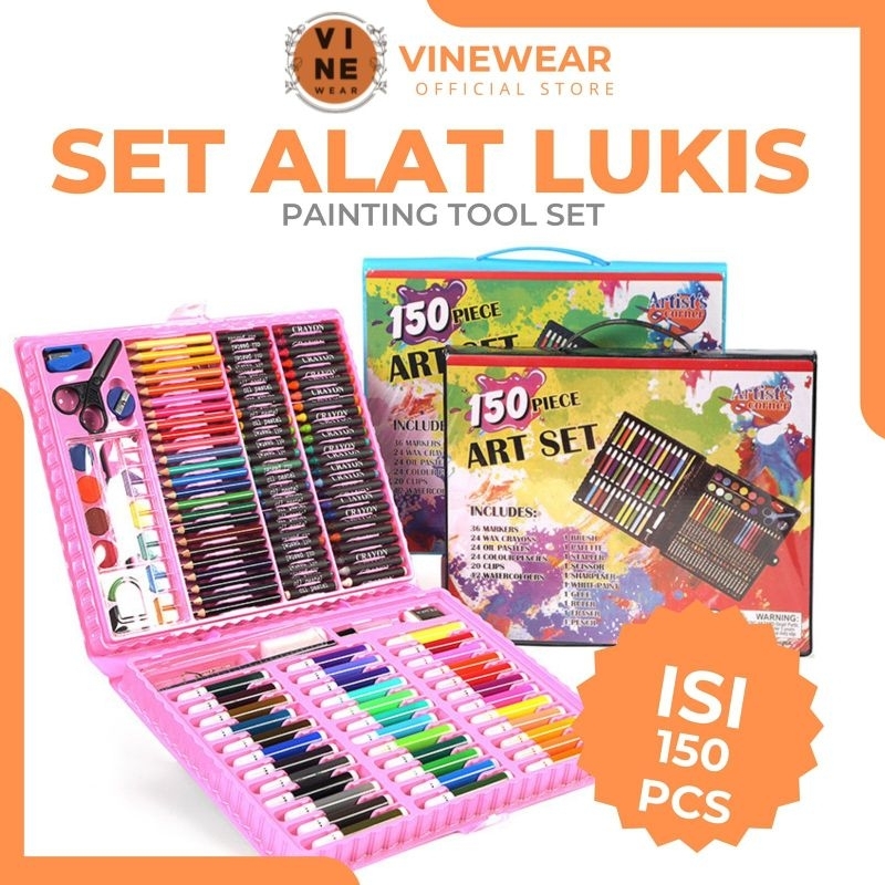 

Alat Lukis Art set Isi 150 Pcs Pensil Warna Set Anak Crayon
