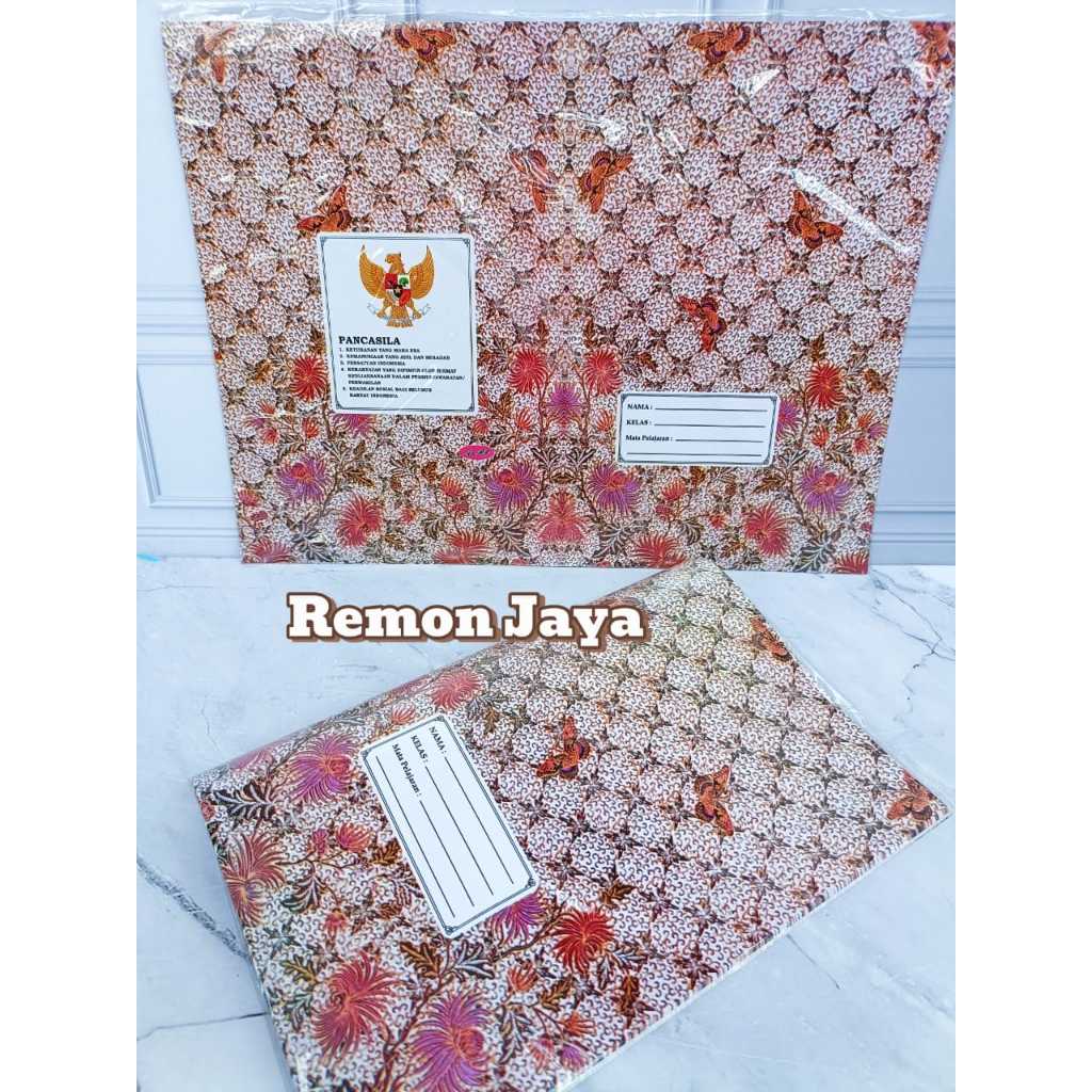 

20 pcs Sampul buku Batik Ukuran Boxy /Bigbos campus panjang ( isi 20 lembar )
