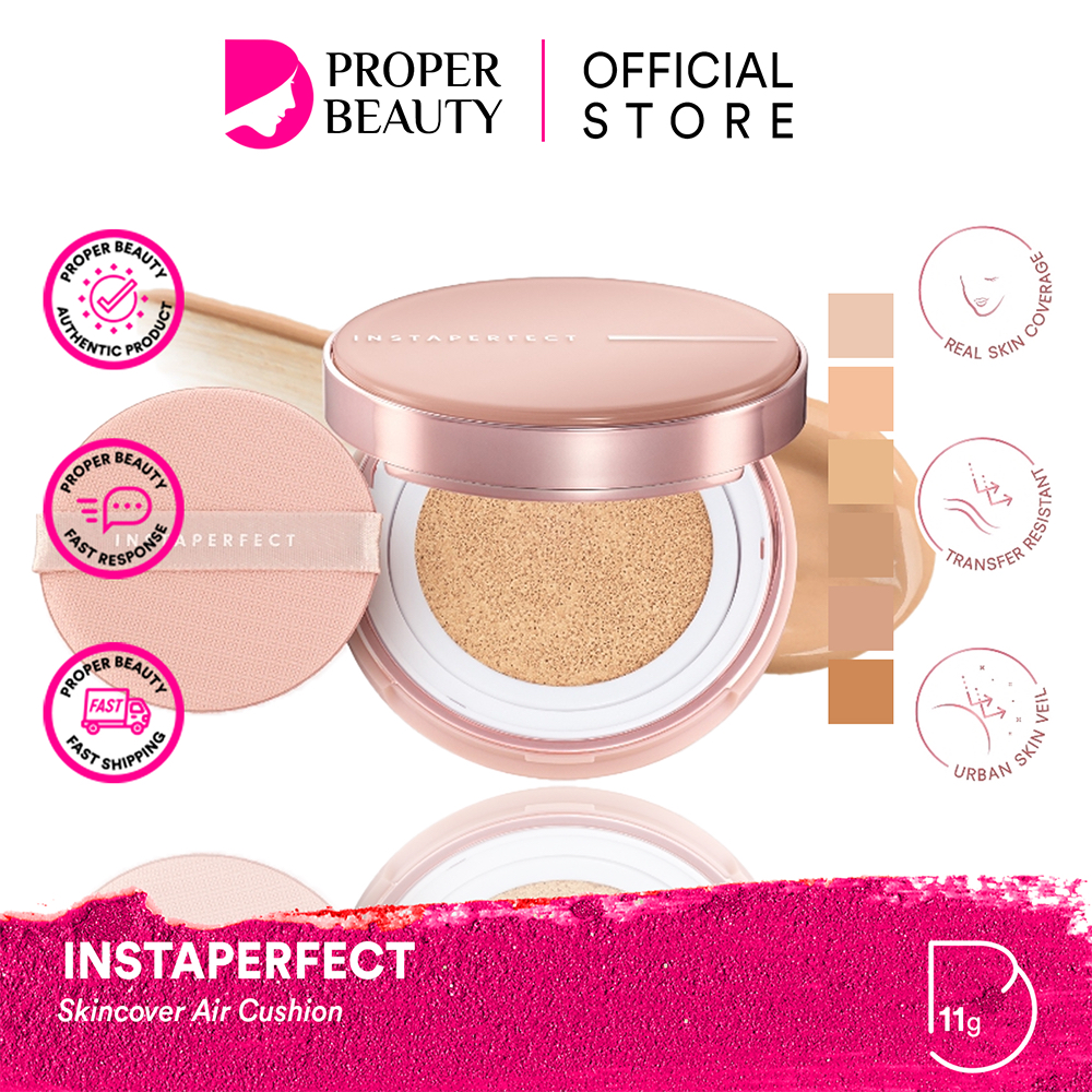 INSTAPERFECT Skincover Air Cushion Full Set Indonesia / Cushion Wajah 11g / Real Skin Covarage / Tra