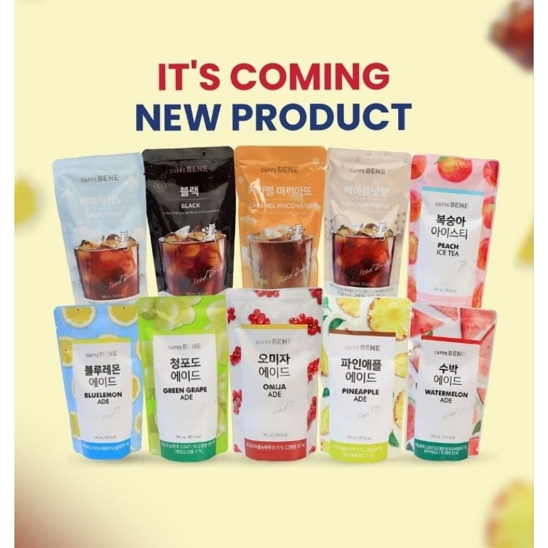 

CAFFE BENE Korea Ice Drink Pouch ( Minuman Pouch Korea Viral ) | Berat Bersih 190 ml