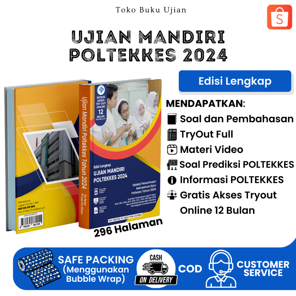 New Buku UJIAN MANDIRI POLTEKKES 2024 (Edisi Lengkap) Sesuai Dengan Kisi-kisi Terbaru POLTEKKES 2024