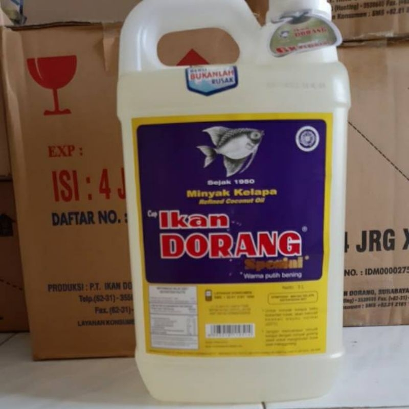 

Minyak Goreng Kelapa Ikan Dorang Spesial 5lt / Minyak Dorang spesial 5 lt/ Dorang spesial 5 lt/ 5 liter