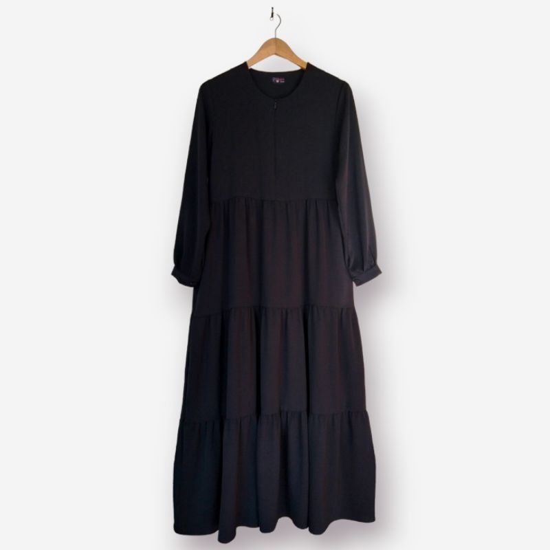 Gamis rempel susun 3 bahan toyobo fodu