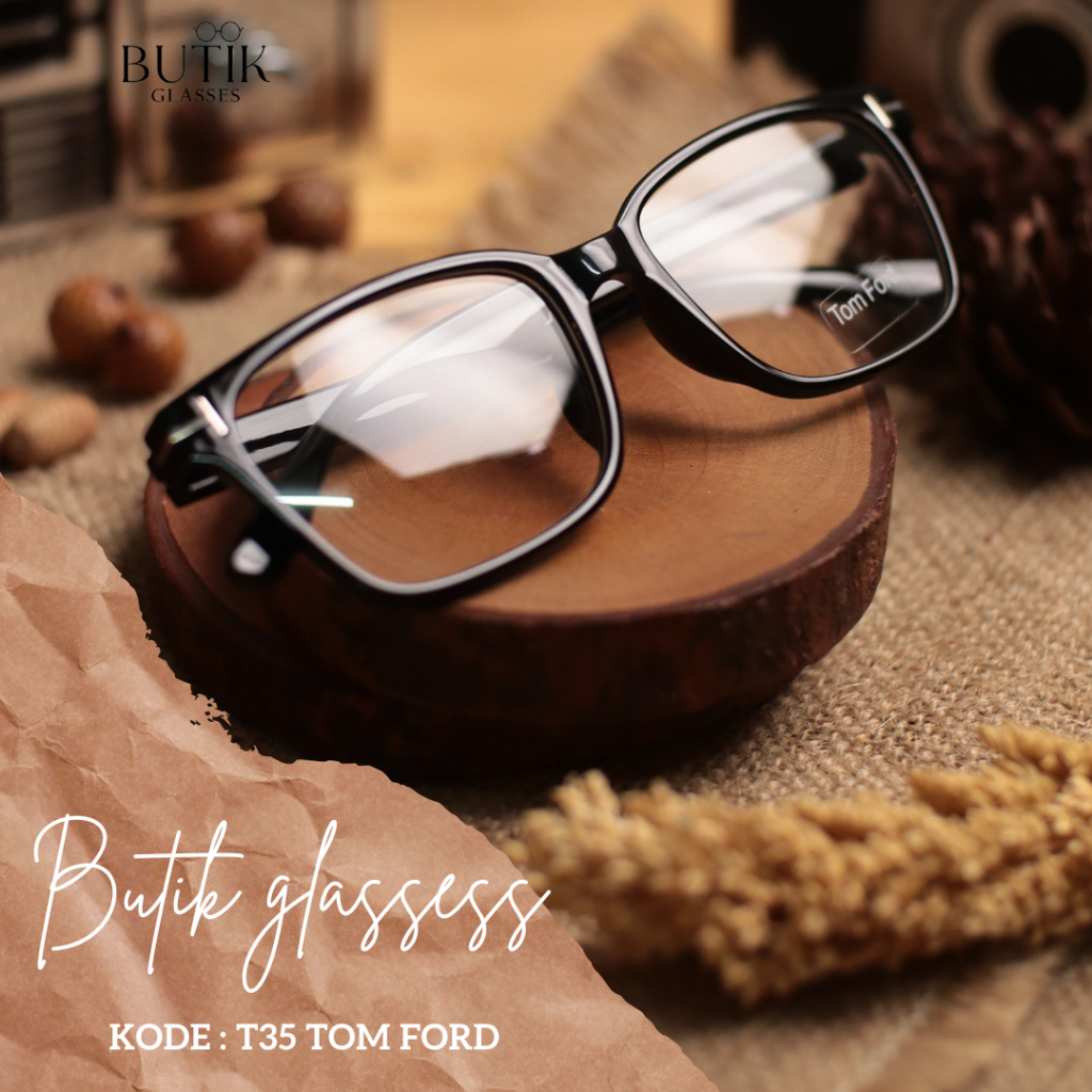 Hitam T35 TOM FORD Kacamata Lentur (Anti Radiasi, Photocromic, Blueray)  Minus Silinder