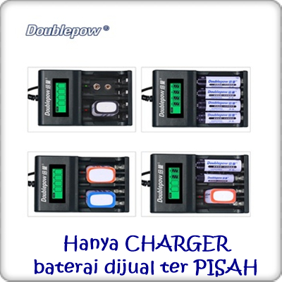 PROMO DOUBLEPOW Charger Baterai AA / AAA 1.2V & 9V NI-MH NI-CD Lithium DP-UK95