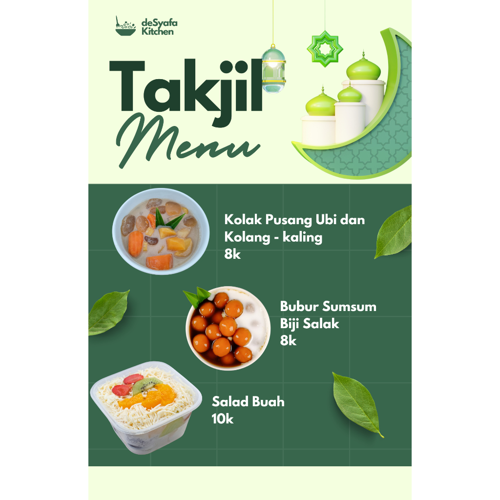 

Kolak Pisang Ubi kolang kaling / Bubur Sumsum / Salad Buah cocok untuk Takjil / Bukber / Arisan dll