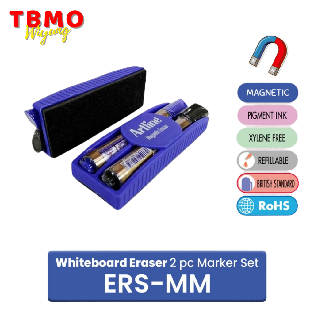 

TBMO Artline Penghapus Papan Tulis Whiteboard Eraser 2 pc Marker Set ERS-MM