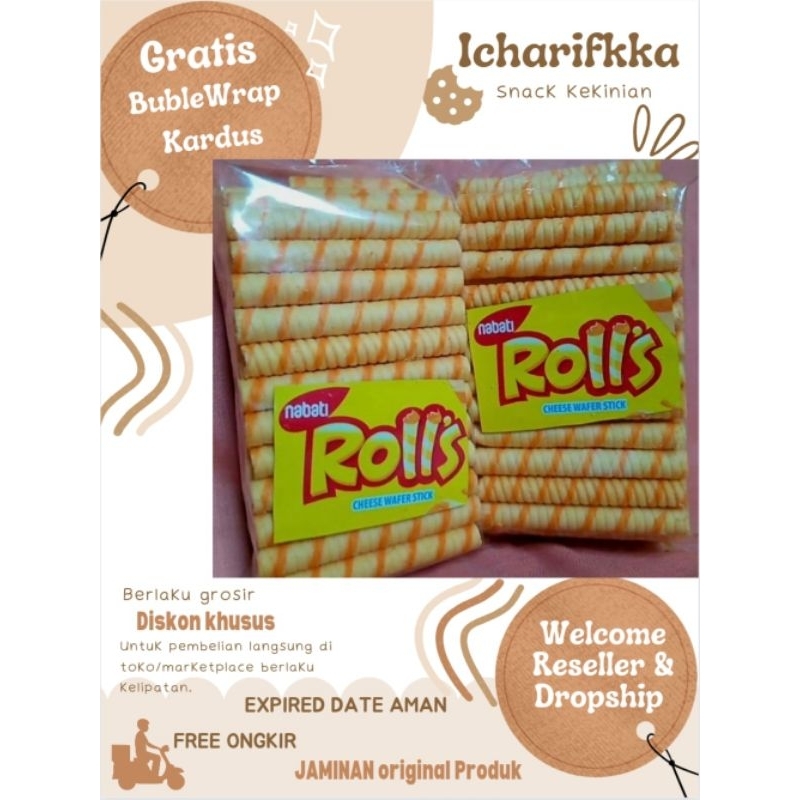 

TERMURAH PROMO DISKON SNACK KILOAN INDOFOOD BRANDED ORI CEMILAN CAMILAN Richeese Rolls keju