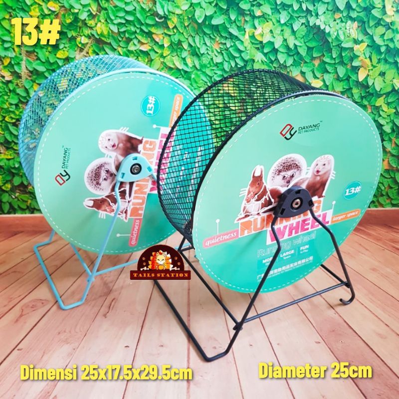 Dayang Running Wheel 13# Jogging Wheel Besi Silent Bola Landak Marmut