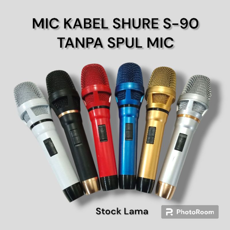 CUCI GUDANG MIC KABEL SHURE S-90 TANPA SPUL DAN BATU PEMBERAT