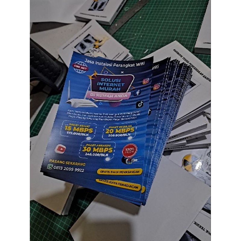 

Ay00! CETAK BROSUR A5 1 sisi ISI 50 LBR ARTPAPER120 GSM