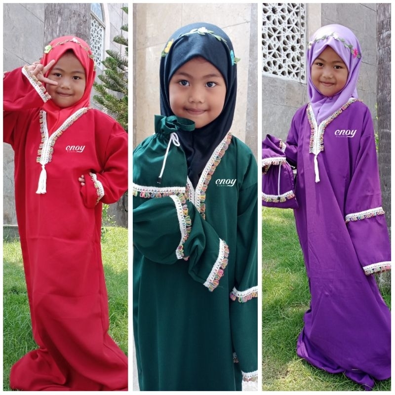 Mukena Travel | Abaya Sholat Anak Wolfis